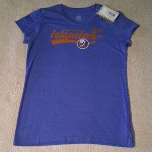 New CCM Blue and Orange New York Islanders Short Sleeve Tee